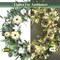 Outdoor Large Fall Door Eucalyptus Wreath with White Pumpkin,Thanksgiving Harvest Decorations,Home Porch Wall Decor